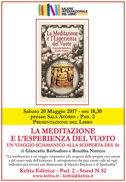 Salone del Libro di Torino - Venerdì 20 Maggio ore 18.30 - Presentazione del libro: La Meditazione e l’Esperienza del Vuoto 