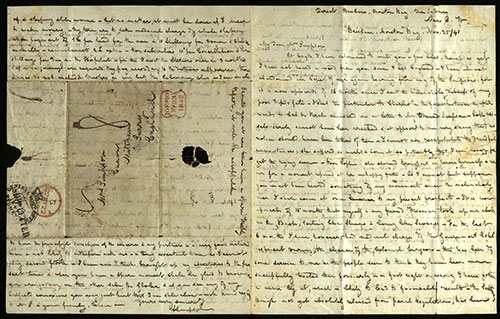 Lettera storica del dottor Stephen Simpson inviata in Inghilterra dalla colonia Moreton Bayr