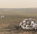 Il rendering di Schiaparelli su Marte (Reuters)