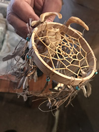 Artist Nick Huard will be taking his skills across the country to teach youth in Canada how to make dreamcatchers. (Jessica Deer, The Eastern Door)