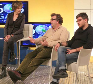 Ugo Mattei con il filosofo Leonardo Caffo alla trasmissione ''SOS Gaia'' di Rete 7 condotta da Rosalba Nattero 