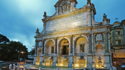  Roma, il “Fontanone del Gianicolo”. Fonte terminale dell’acqua proveniente dal lago di Bracciano 