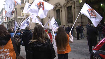 Il presidio davanti alla Regione Piemonte