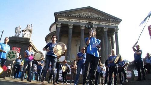  Il presidio di ottobre in Piazza della Gran Madre a Torino 