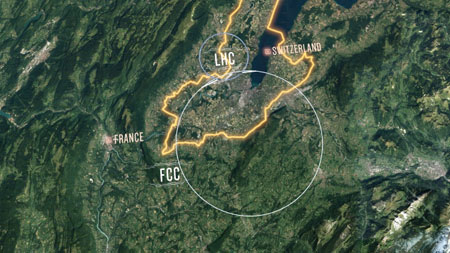 The proposed layout of the future circular collider (Image: CERN)