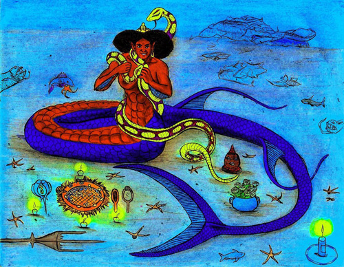 Une représentation de la divinité Mamiwata