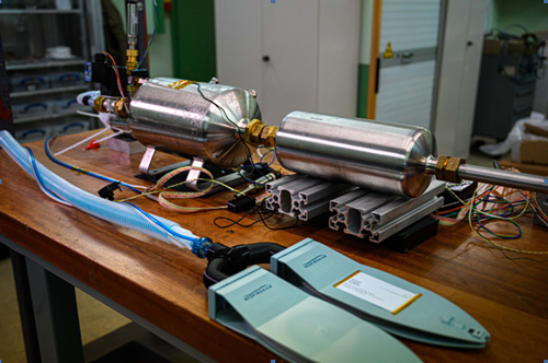 Particle physicists propose stripped-down ventilator to help combat COVID-19. The design for this High Energy Ventilator (HEV) prototype was proposed by the LHCb collaboration. (Image: CERN)