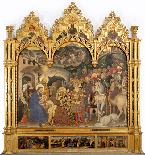 Adorazione dei Magi, 1423, Gentile da Fabriano - Galleria degli Uffizi di Firenze