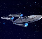 Enterprise, la famosa astronave di Star Trek con il motore a curvatura che permetteva di superare la velocità della luce
