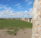 Ales Stenar, Sweden. Very large Viking ship stone circle and astronomical calendar of Viking culture