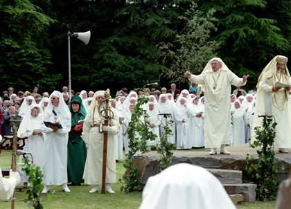 A modern day Druid Gorsedd celebrated in Wales