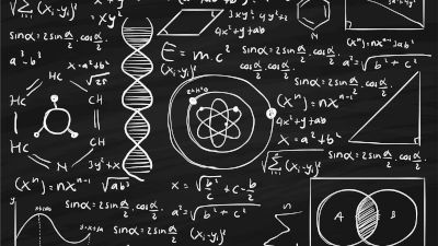 Formule scientifiche in un disegno