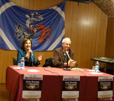 Rosalba Nattero, presidente del Centro Studi Giancarlo Barbadoro, presenta la riapertura del Centro e la conferenza di Massimo Centini, scrittore e antropologo, su Antica Religione e Stregoneria