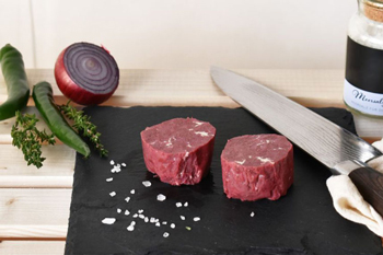 Con la carne coltivata non ci sono più motivazioni all’uso di carne macellata ( immagine di tranci prodotti  dalla start-up svizzera Mirai Foods)