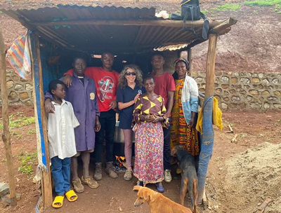 A group of volunteers with Karen Menczer