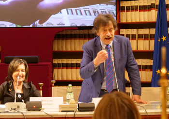  L’attore Massimo Wertmuller durante il suo accorato intervento in difesa degli animali e dell’ambiente 