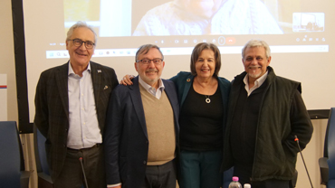 I relatori della Ecospirituality Foundation, da sinistra: Mauro Petrillo, Roberto Garosci, Rosalba Nattero, Marco Pulieri